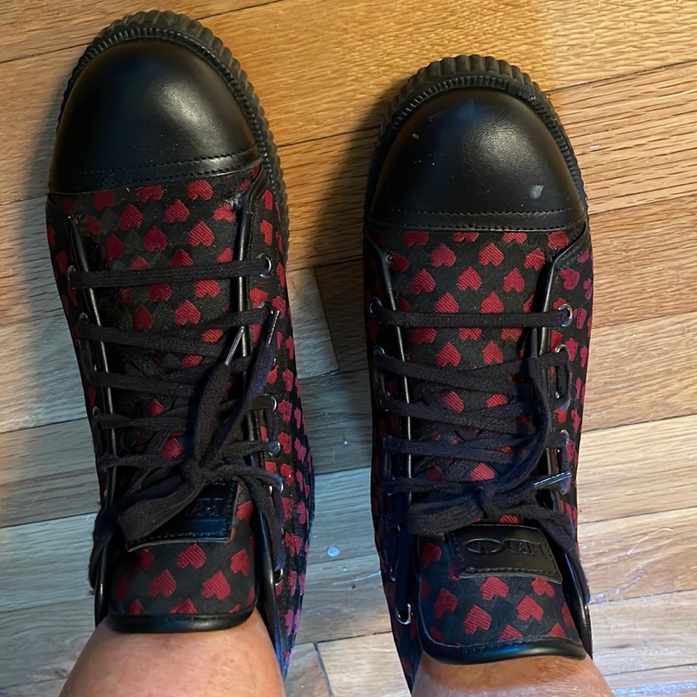 Red Valentino lace up shearling boots 38